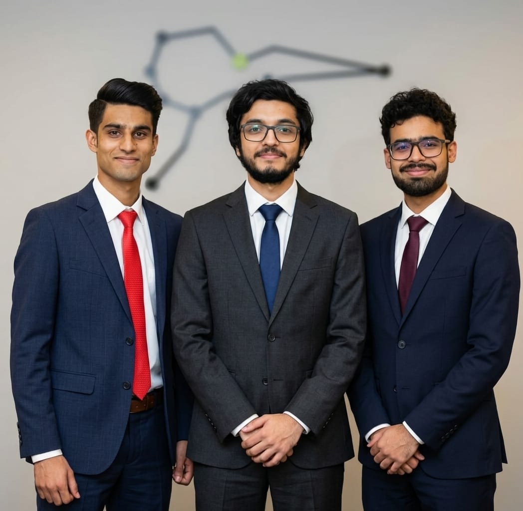 The three core members of the Revenode team